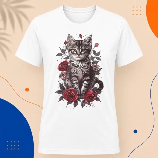 Pánské tričko - Rose Kitten